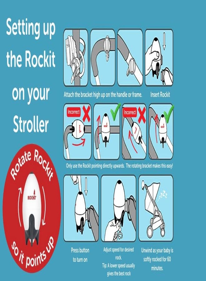 Rockit Baby Rocker - Replacement Stroller Bracket- Rotating Pram Strap - Image 4
